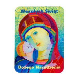 Magnet Flexible Joyeux Noël Cadeau de Noël polonais