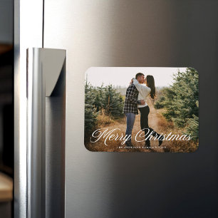 Magnet Flexible Joyeux Noël Calligraphie Script Photo