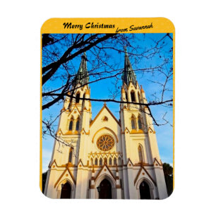 Magnet Flexible Joyeux Noël de la cathédrale de Savannah St John