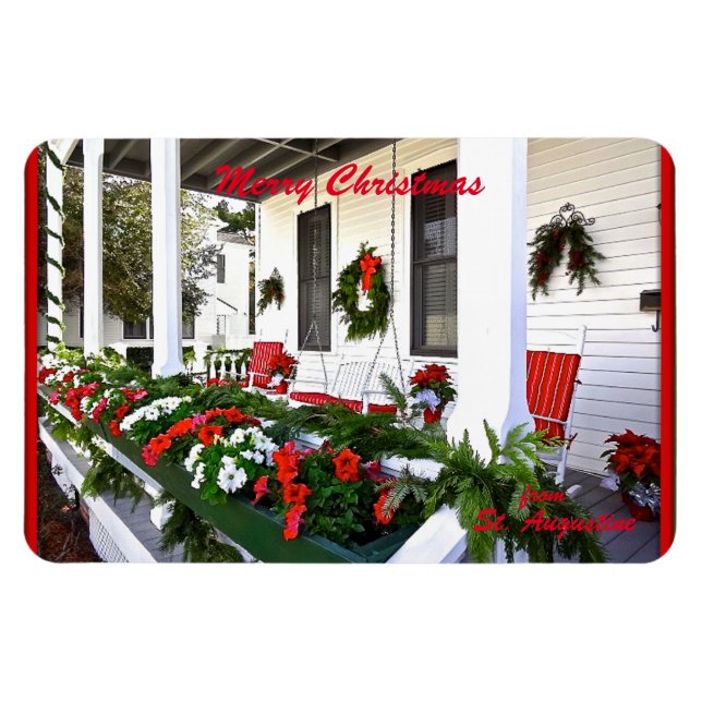 Magnet Flexible Joyeux Noël de Sunny St Augustine Floride (Horizontal)