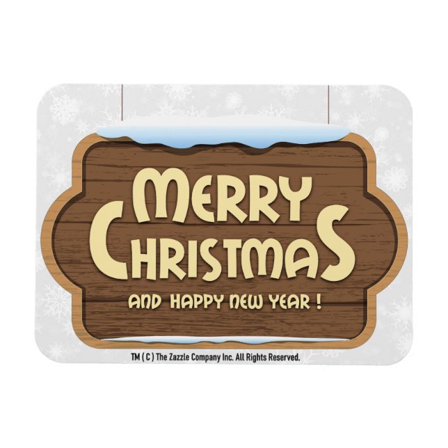 Magnet Flexible Joyeux Noël et Joyeux nouvel an magnétique flexibl (Horizontal)