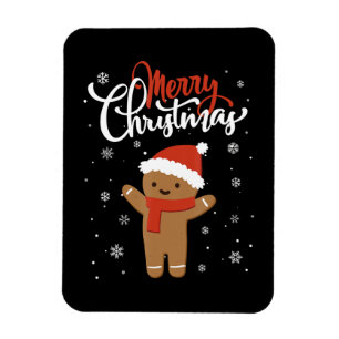 Magnet Flexible Joyeux Noël Ginger Pain Noël Noël Cookie