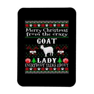 Magnet Flexible Joyeux Noël Goat Lady Vilain Cadeau