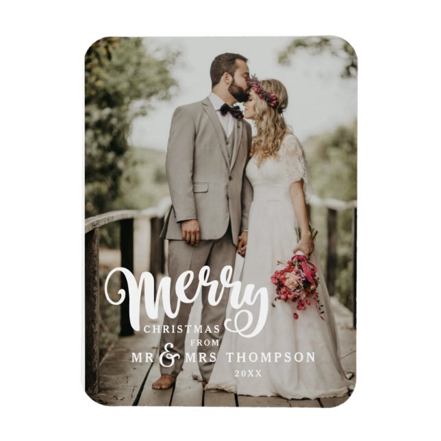 Magnet Flexible Joyeux Noël | Noël photo Mariage (Vertical)