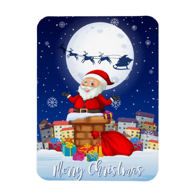 Magnet Flexible Joyeux Noël Père Noël (Vertical)