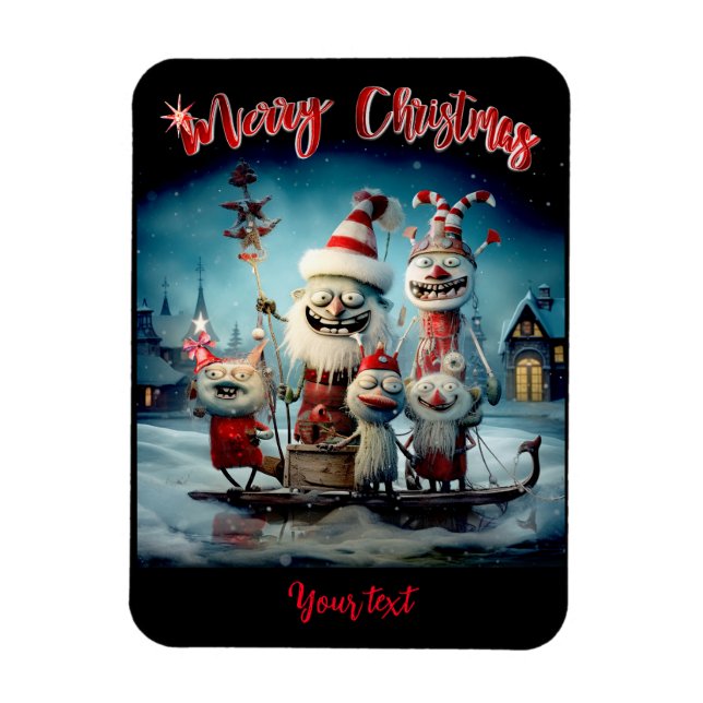 Magnet Flexible Joyeux Noël personnalisé amusant aimant photo (Vertical)