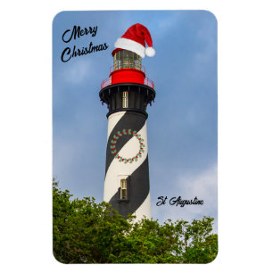 Magnet Flexible Joyeux Noël St Augustine Florida Lighthouse