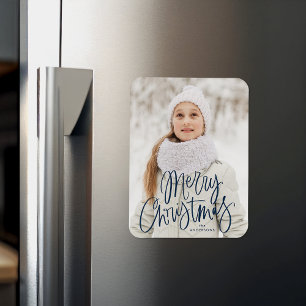 Magnet Flexible Joyeux Noël Whimsical Navy Script photo