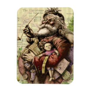 Magnet Flexible Joyeux Père Noël et arbre de Noël