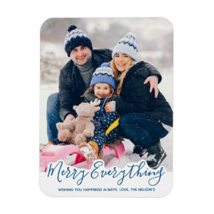 Magnet Flexible Joyeux Tout Joyeux Toujours Moderne Bleu tendance