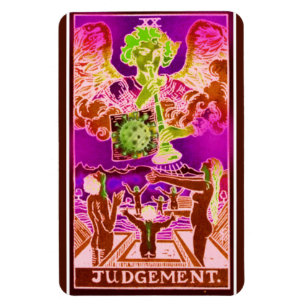 Magnet Flexible Jugement Coronavirus Art Tarot Card