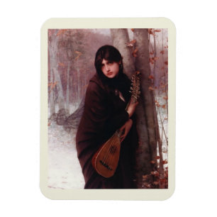 Magnet Flexible Jules Joseph Lefebvre, Fille à l'art mandolin