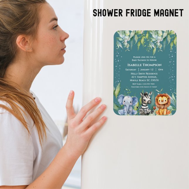 Magnet Flexible Jungle Animaux Safari Baby shower Genre Neutre (Créateur téléchargé)