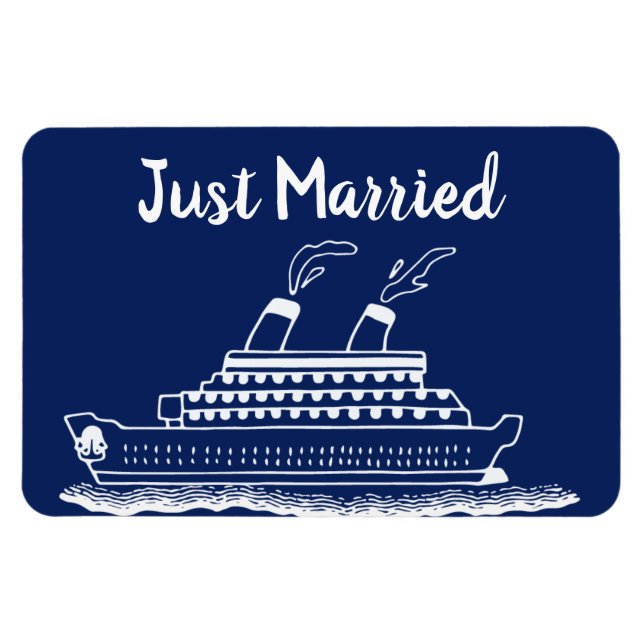 Magnet Flexible Juste Marié Mariage Lune de miel Croisière Cabine  (Horizontal)