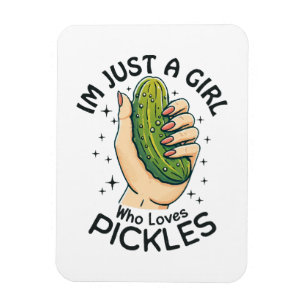 Magnet Flexible Juste une fille qui aime les cornichons - Vegan dr
