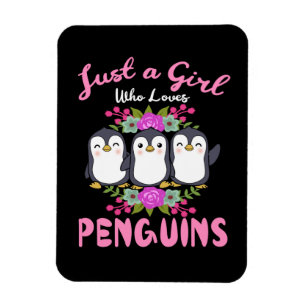 Magnet Flexible Juste Une Fille Qui Aime Les Pingouins Cadeaux Fem