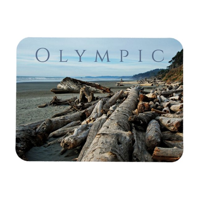 Magnet Flexible Kalaloch Beach Driftwood, Parc National Olympique (Horizontal)