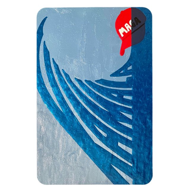 Magnet Flexible Kamala (Harris) Aimant à vague bleue (Vertical)