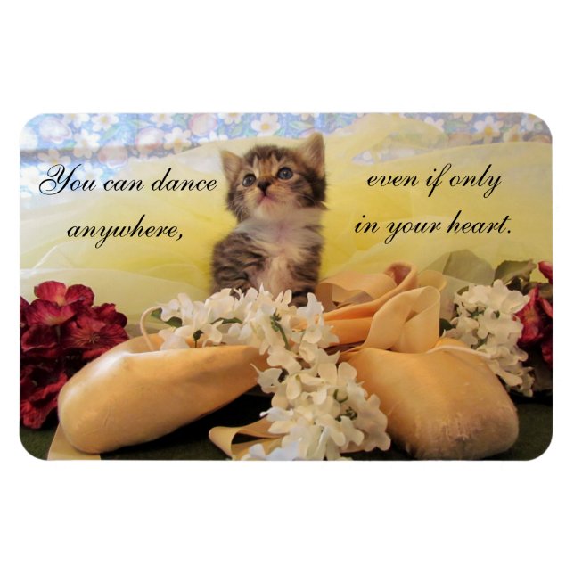 Magnet Flexible Kate the Ballerina Cat Dance Anywhere (Horizontal)