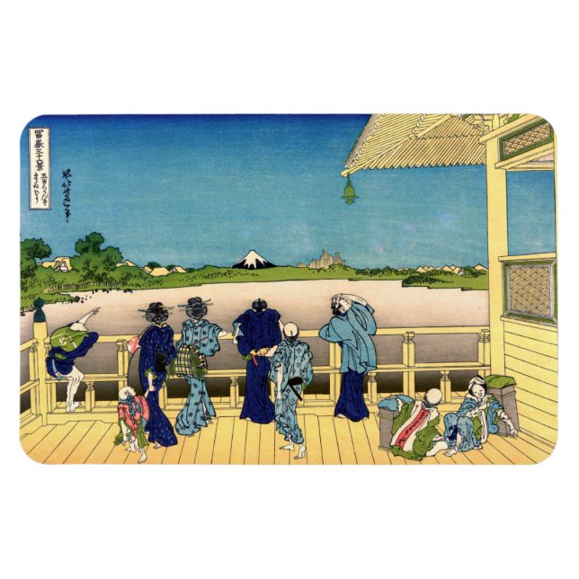 Magnet Flexible Katsushika Hokusai - Salle de Sazai, Temple 500 Ra (Horizontal)