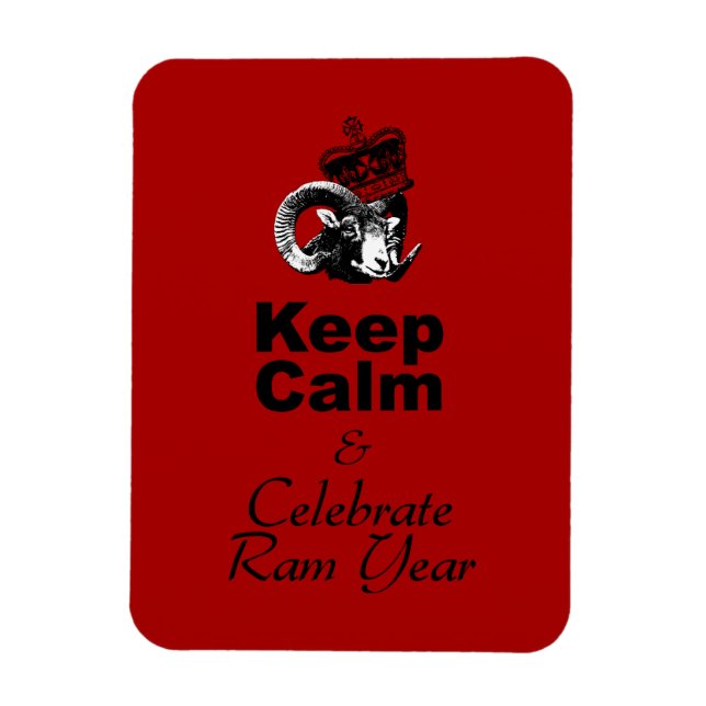 Magnet Flexible Keep Calm and Celebrate Ram Year 2027 Mg (Vertical)