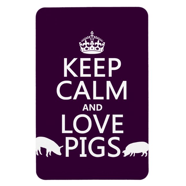Magnet Flexible Keep Calm and Love Pigs (Vertical)