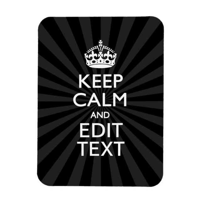 Magnet Flexible KEEP CALM personnalisé et votre texte Créatif (Vertical)