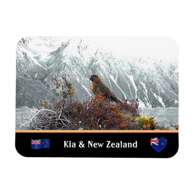 Magnet Flexible Kia Parrot & Oiseaux célèbres, Trekking /Nouvelle- (Horizontal)