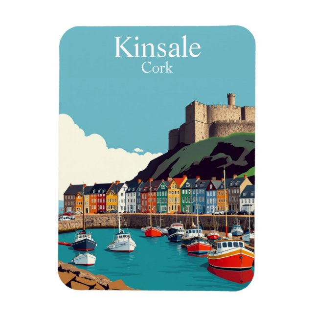 Magnet Flexible Kinsale Cork Irlande Village côtier irlandais (Vertical)