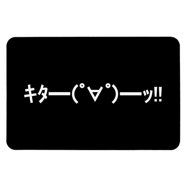 Magnet Flexible KITA ! ! Emoticon キ タ ━ ━ ━ (゜ ∀)  de ! ! Kaomoji  (Horizontal)
