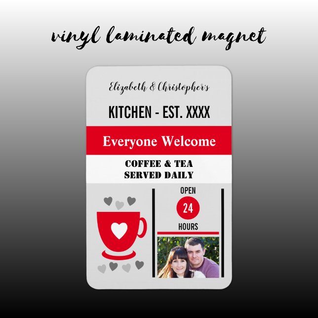 Magnet Flexible Kitchen année café thé photo rouge (Créateur téléchargé)