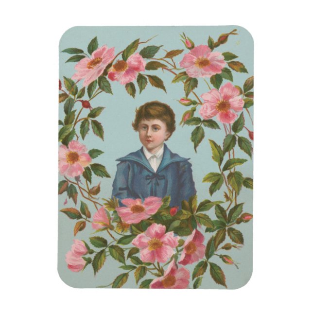 Magnet Flexible Kitschy Antique German Valentine's Card, 1884 (Vertical)