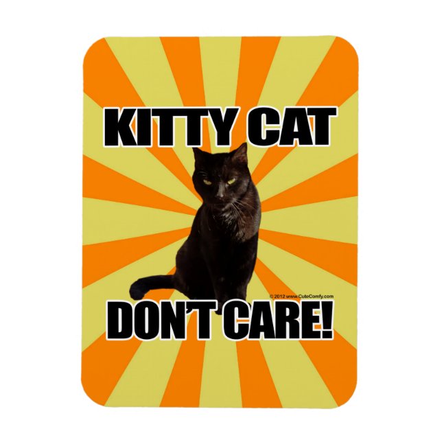 Magnet Flexible Kitty Cat ne s'en soucie pas (Vertical)