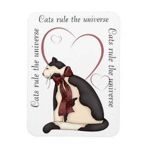 Magnet Flexible Kitty Chat avec Coeur Photo