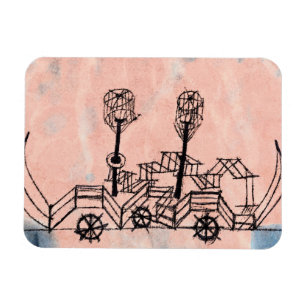 Magnet Flexible Klee - Vieux bateau à vapeur, art abstrait