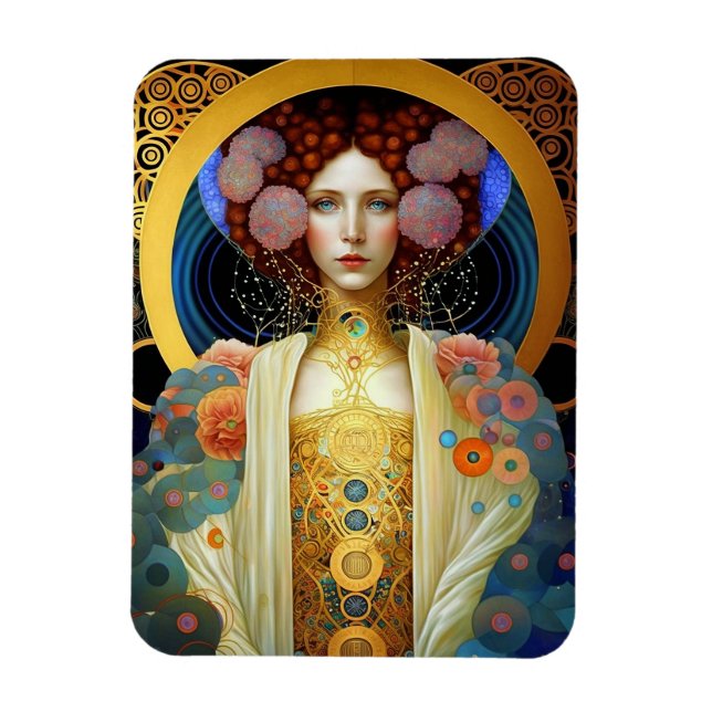 Magnet Flexible Klimt Inspiré Queen Goddess Imaginaire Art (Vertical)
