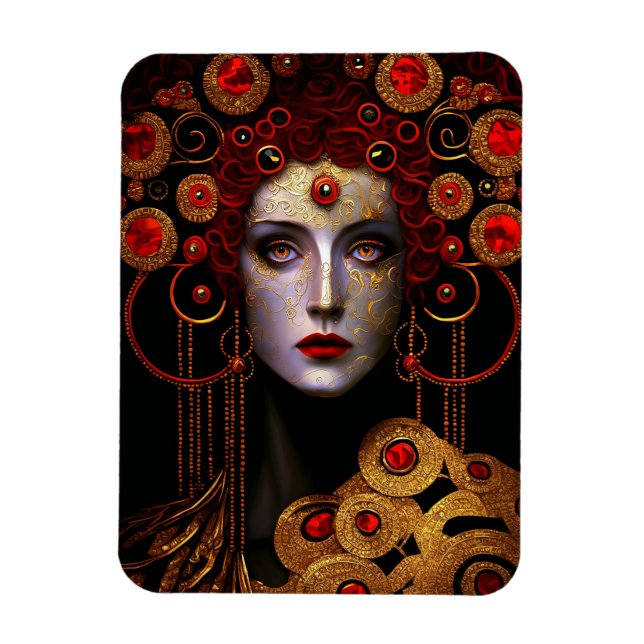 Magnet Flexible Klimt Inspirée Déesse Reine (Vertical)