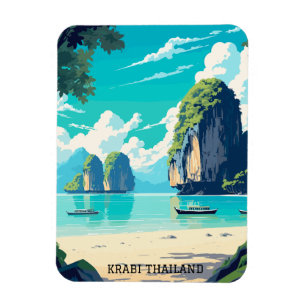 Magnet Flexible Krabi Thaïlande Beach Paradise Travel
