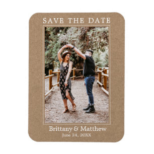 Magnet Flexible Kraft minimaliste moderne Sauvez la date