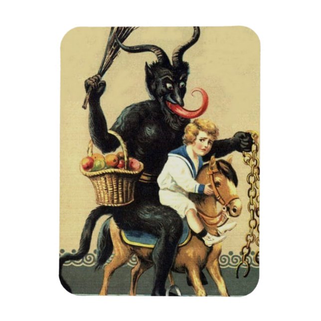 Magnet Flexible Krampus Cheval Rocse Démon Noël Noël Noël Noël Noë (Vertical)