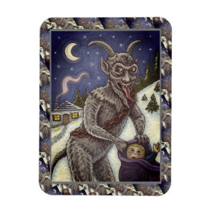 MAGNET FLEXIBLE KRAMPUS & ENFANTS NAUGHTY, HISTOIRE DE NOËL CRAYAN