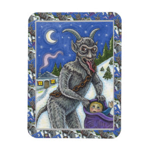 MAGNET FLEXIBLE KRAMPUS & ENFANTS NAUGHTY, HISTOIRE DE NOËL CRAYAN