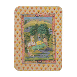 Magnet Flexible Krishna et le Gopis (gouache sur le papier)