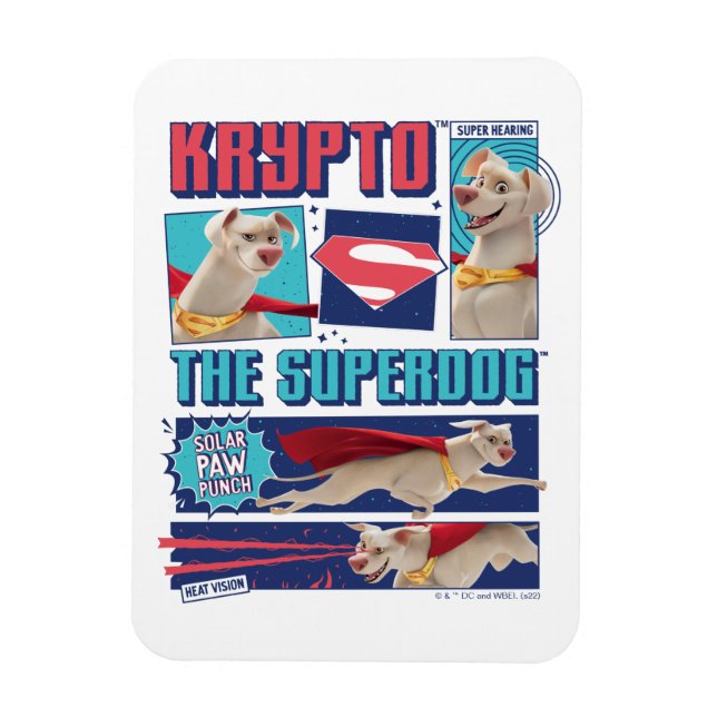 Magnet Flexible Krypto Les Panneaux De Bande Dessinée Super-Chien (Vertical)