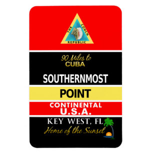 Magnet Flexible La balise Key West de point la plus la plus au sud