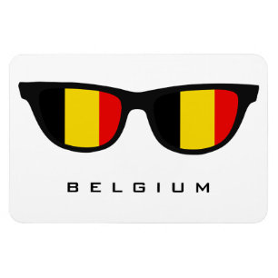 Magnet Flexible La Belgique ombrage le texte et l'aimant faits sur