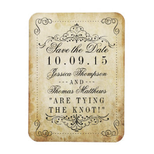 Magnet Flexible La collection de mariage vintage fleurie et ornée