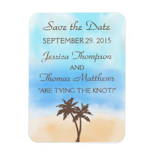 Magnet Flexible La collection de mariages Watercolor Beach