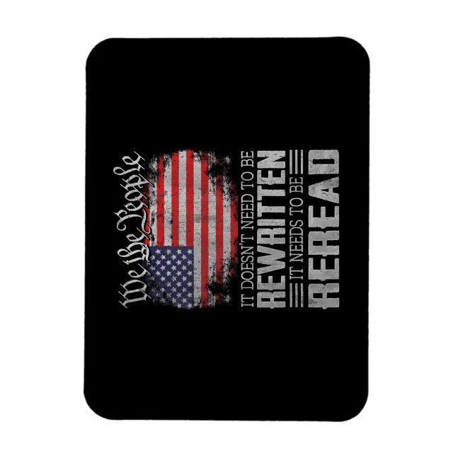 Magnet Flexible La Constitution américaine du drapeau doit être re (Vertical)