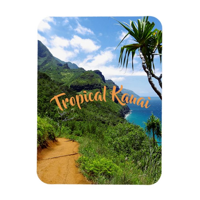 Magnet Flexible La côte tropicale de Kauai Nepali à Hawaii (Vertical)